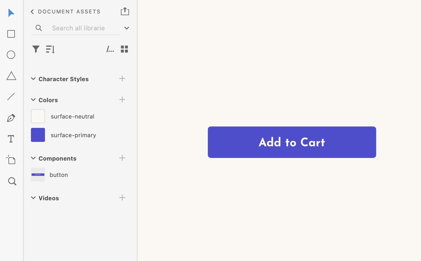 A simple setup screen showing two named variables for colors